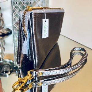 Silver Wallet Wristlet